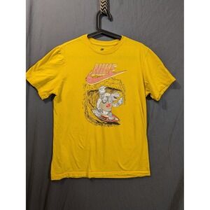 Nike Kids Yellow Turtle Surfing Graphic T Shirt Size‎ M